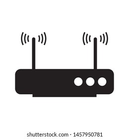 Router logo template vector WiFi internet icon design