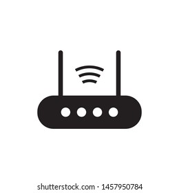 Router logo template vector WiFi internet icon design