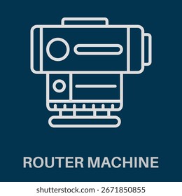 Router Machine Simple White Style Design Icon