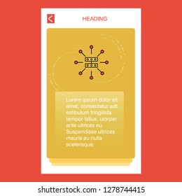 Router  mobile vertical banner design design. Vector