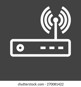Router, modem hardware, connection icon vector image. Can also be used for communication, connection, technology. Suitable for web apps, mobile apps and print media.