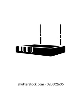Router, modem hardware, connection icon vector image.