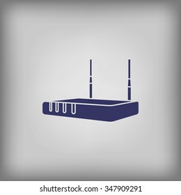 Router, modem hardware, connection icon vector image.