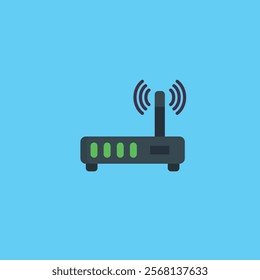 Router modem icon flat vector design