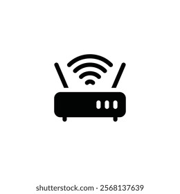 Router modem icon flat vector design