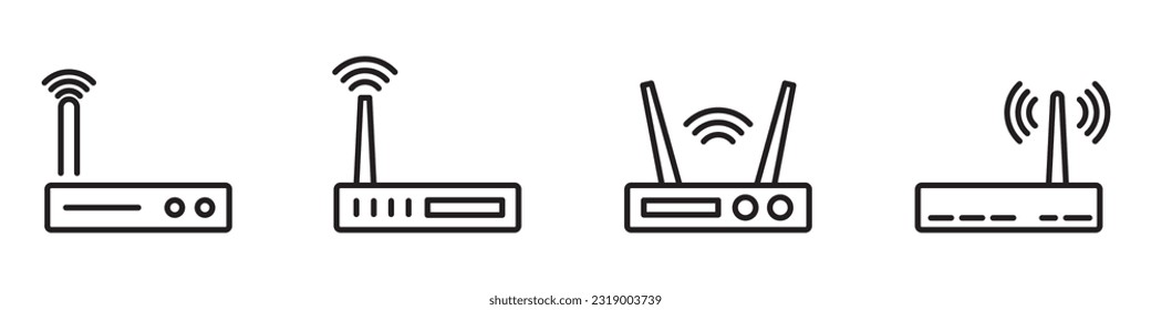 router or modem icon set design template. Trendy style  vector eps 10