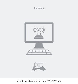 Router or modem setting icon