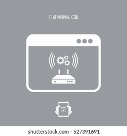 Router or modem setting icon