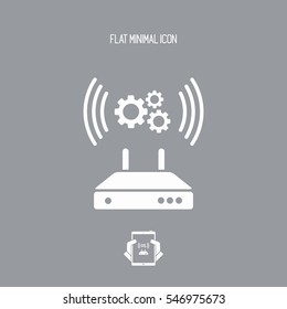 Router or modem setting icon