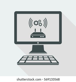 Router or modem setting icon