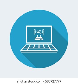 Router or modem setting icon