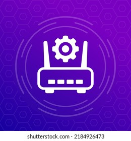 Router, Modem Settings Icon For Apps And Web