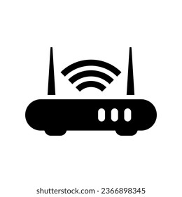 Icono vector de enrutador o módem. Dispositivo de conexión a Internet.