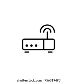 Router modem vector line icon