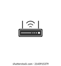 Router Modem Wifi Icon Flat Sign Vector Illustration