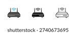 Router modem wifi icon isolated on white background.