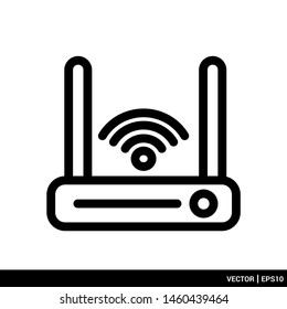 Router modem wi-fi icon logo vector illustration.EPS 10