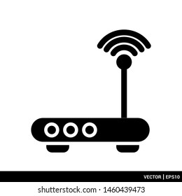 Router modem wi-fi icon logo vector illustration.EPS 10