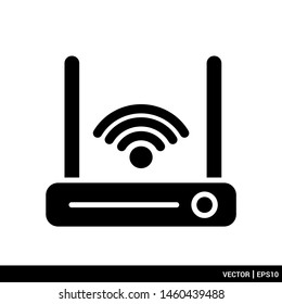 Router modem wi-fi icon logo vector illustration.EPS 10