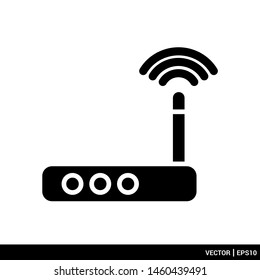 Router modem wi-fi icon logo vector illustration.EPS 10