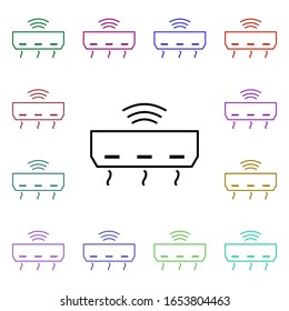 Icono de estilo multicolor del router. Línea delgada simple, contorno vectorial de cosas de Internet iconos para ui y ux, sitio web o aplicación móvil