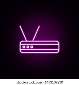 router neon icon. Elements of home things set. Simple icon for websites, web design, mobile app, info graphics