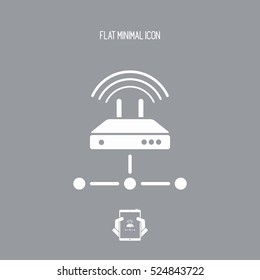 Router network - Flat minimal icon