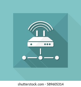 Router network - Flat minimal icon