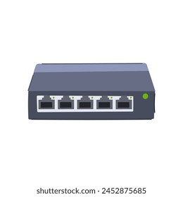 router network switch cartoon. firewall traffic, data connectivity, management configuration router network switch sign. isolated symbol vector illustration