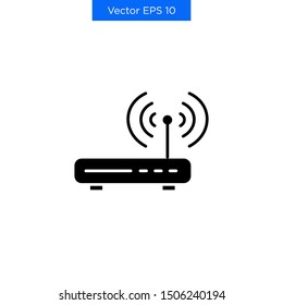 Router Networking Icon Vector Simple Premium Best