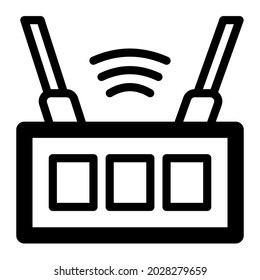 Router outline icon, suitable for set electonics icons