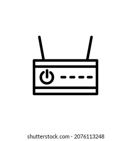 Router With Outline Icon Vector