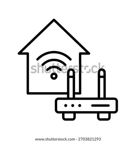 Router Outline Icon Vector Illustration