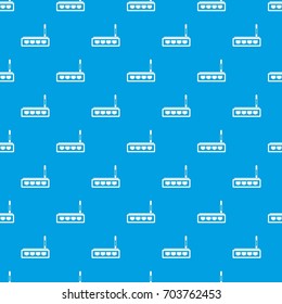 Router pattern repeat seamless in blue color for any design. Vector geometric illustration