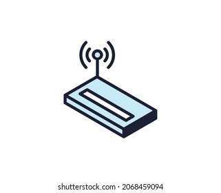 Router premium line icon. Simple high quality pictogram. Modern outline style icons. Stroke vector illustration on a white background. 