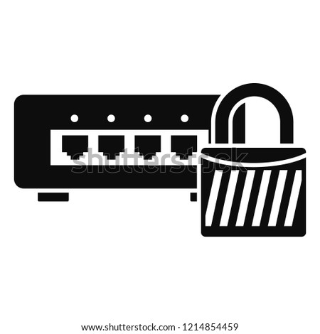 Router protected icon. Simple illustration of router protected vector icon for web design isolated on white background