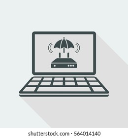 Router protection - Vector web icon