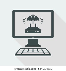 Router protection - Vector web icon