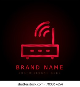 Router red chromium metallic logo