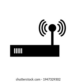 Router related signal icon isolated, wifi router. Isolated on a blank background, editable and replaceable.