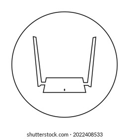 Router related signal icon isolated, Wi-Fi router