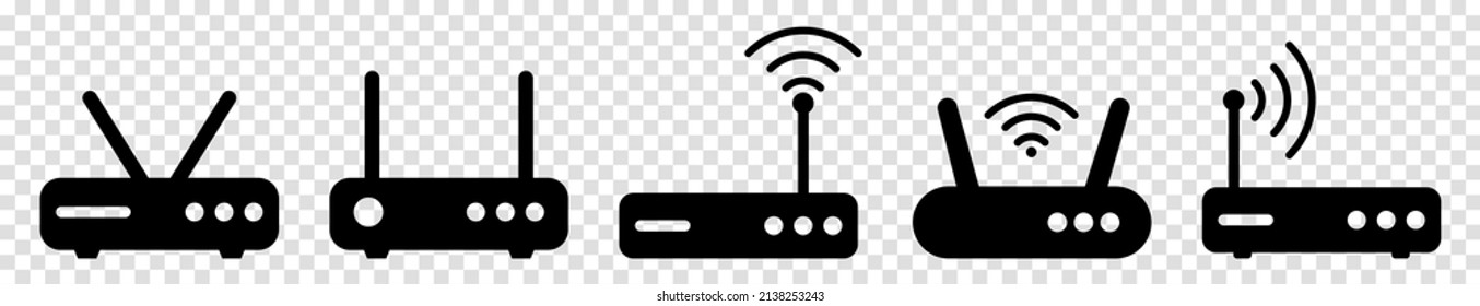 Router related signal icon. Symbol for your website design, logo, app, UI. Vector illustration isolated on transparent background