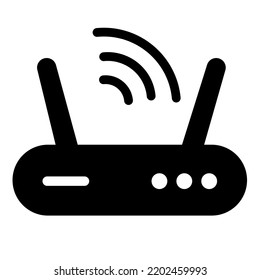 Router related signal icon. Vector illustration isolated on white background