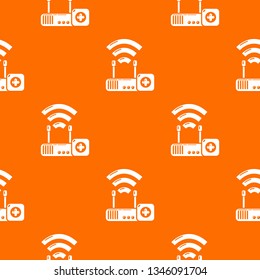Router repairpattern vector orange for any web design best