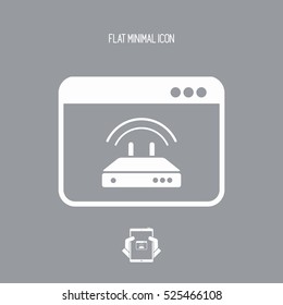 Router setting window - Vector flat minimal icon