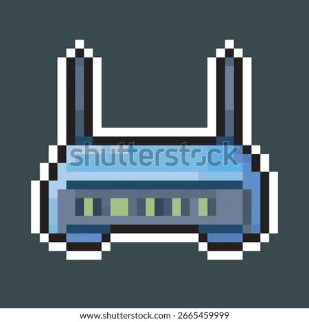 router sign in pixel art style
