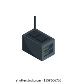 router signal technology hardware device computer vector illustration isometric