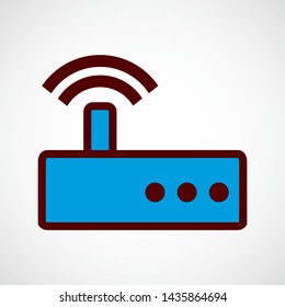 Router. Simple Vector Color Icon 