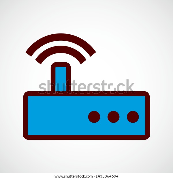 Router Simple Vector Color Icon Stock Vector (Royalty Free) 1435864694 ...