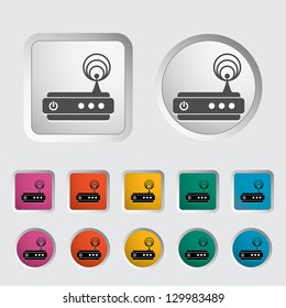 Router single icon. Vector illustration.